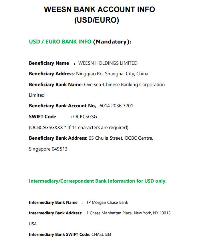 FANSUNG BANK INFO - USD/EURO CURRENCY